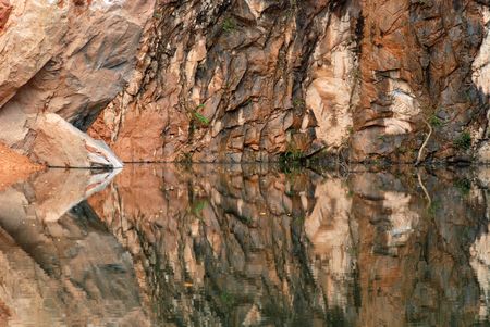 rock and pondの写真素材