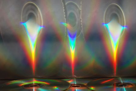 rainbow colors shinning on the walls の写真素材