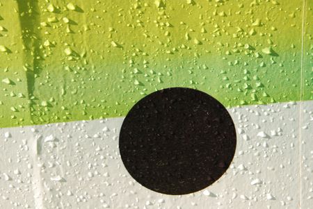 water droplet on the colorful walls の写真素材