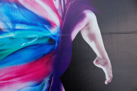 Contemporary arts on the walls の写真素材