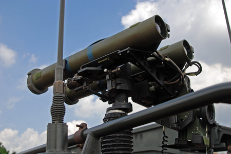 Missile mounted on the armor vehicle