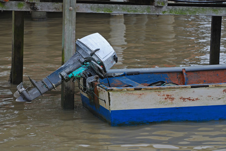 motor boat at the fish port