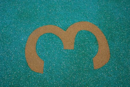 colorful number on the floor の写真素材