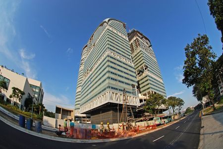 modern building and blue skies