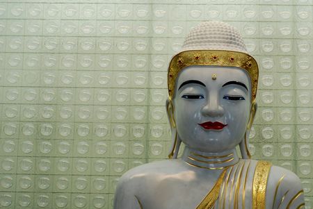 ceramic Buddha in the templeの写真素材
