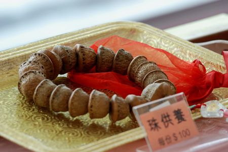 Buddha offering in the templeの写真素材