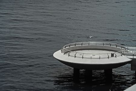 viewing gallery in the seaの写真素材