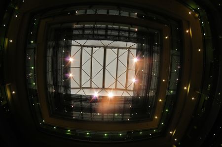 ceiling of a modern building