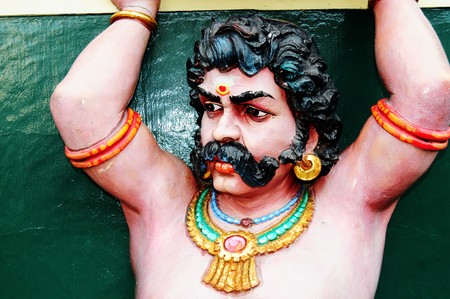 Indian god on the wallsの写真素材