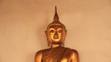 Religion. Golden Buddhas Image  In Buddhism Temples In Thailandの写真素材