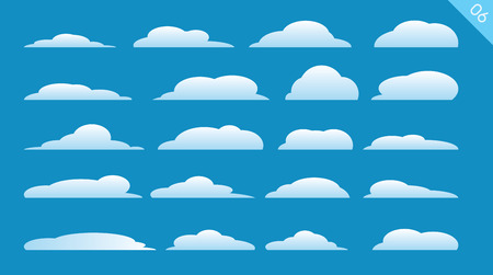 Vector of clouds collectionのイラスト素材