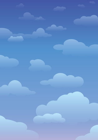 Sky and Clouds vector illustrationのイラスト素材