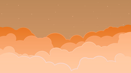 Sky and Clouds vector illustrationのイラスト素材