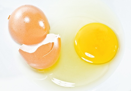 Cracked eggsの写真素材