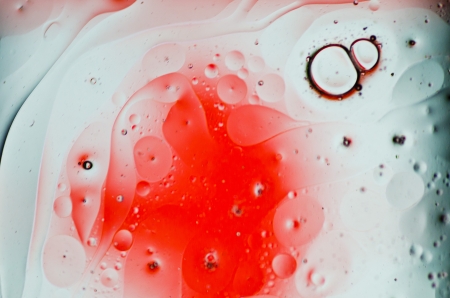 Oil drops on the water 