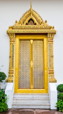 Thailand Bangkok Wat Pho Temple golden door の写真素材