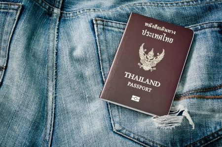 passport  of thailandの写真素材