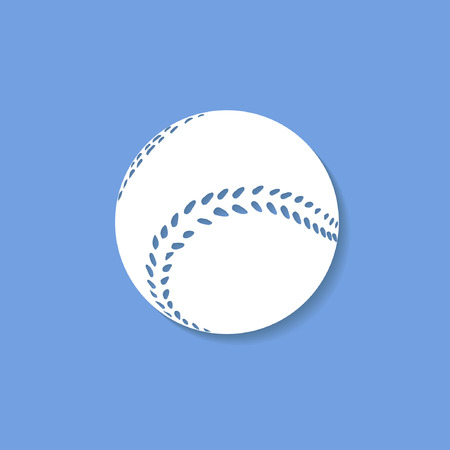 Baseball ball on blue background のイラスト素材