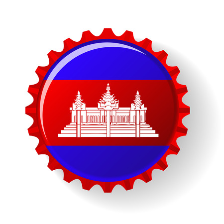 Republic of Singapore on bottle capsのイラスト素材