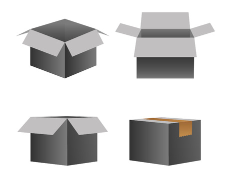 set of boxのイラスト素材