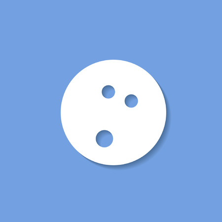Bowling ball on blue backgroundのイラスト素材