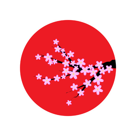 cherry blossoms.のイラスト素材