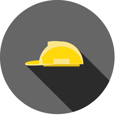 helmet ,flat style with long shadowsのイラスト素材