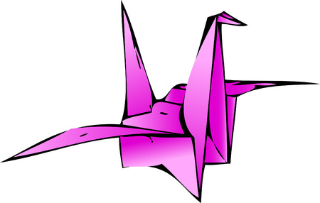 ORIGAMI PAPER BIRDのイラスト素材
