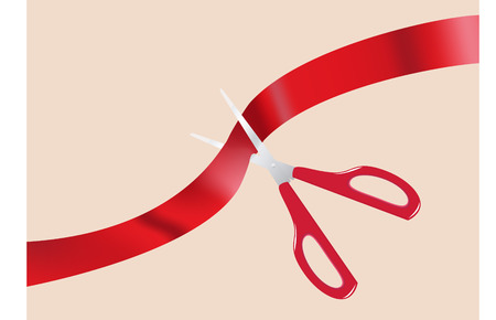 Scissors and ribbonのイラスト素材