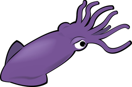 Cartoon of a squidのイラスト素材