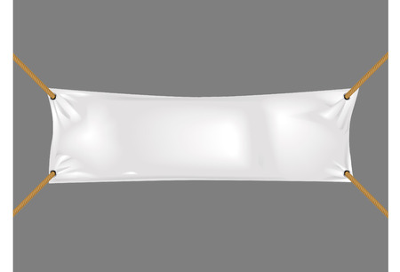 White Textile Bannersのイラスト素材