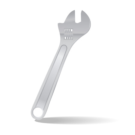 vector wrenches on white backgroundのイラスト素材