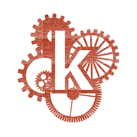 alphabet with gearのイラスト素材