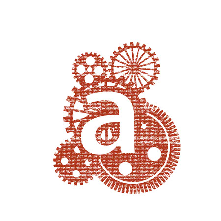 alphabet with gearのイラスト素材