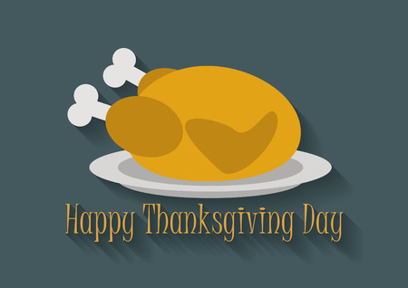 happy thanksgiving dayのイラスト素材