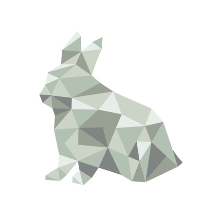 polygon of rabbitのイラスト素材
