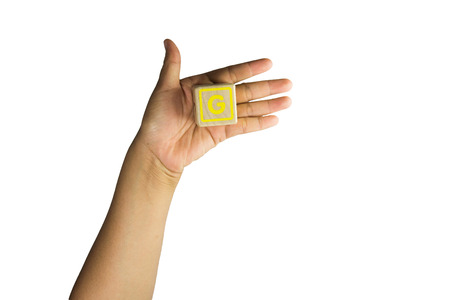 alphabet G in hand ,Instruction media