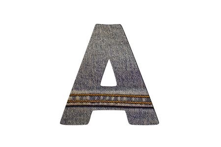 letter of jeans alphabetの写真素材