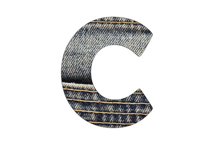 letter of jeans alphabetの写真素材