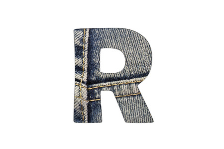 letter of jeans alphabetの写真素材