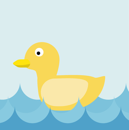 duck in waterのイラスト素材