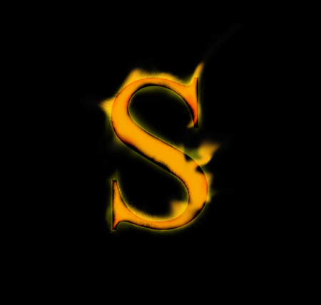 Fire letterの写真素材