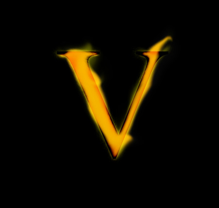 Fire letterの写真素材