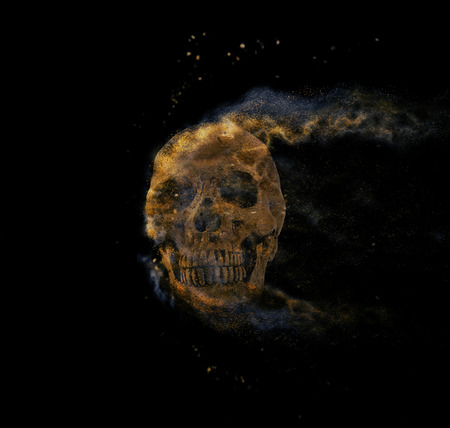 skull sand storm effect