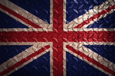 England flag,metal textureの写真素材