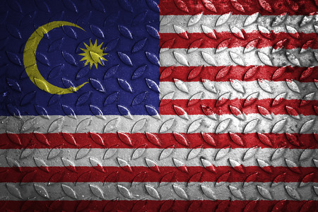 malaysia flag,metal textureの写真素材