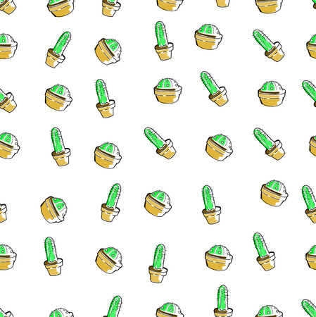 cactus  seamlessのイラスト素材