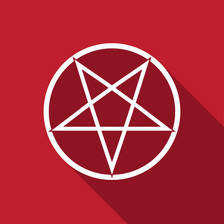 flaming pentagram vectorのイラスト素材