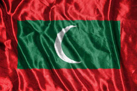 maldives flagの写真素材