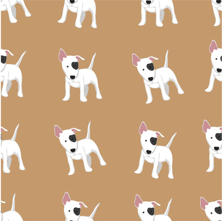 dog background seamlessのイラスト素材